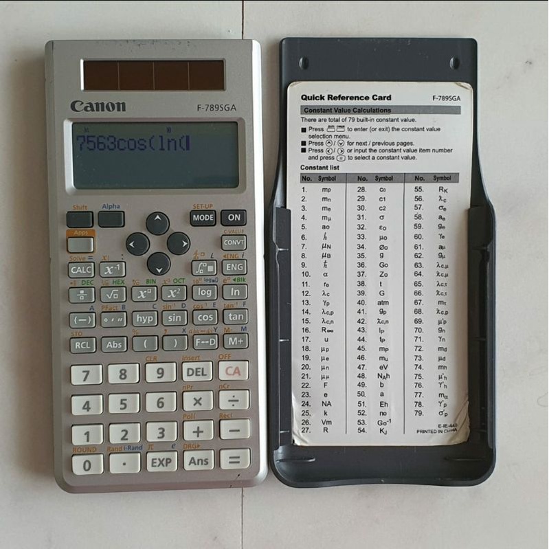 PRELOVED ORIGINAL CALCULATOR F789 SGA CANON SCIENTIFIC / KALKULATOR CANON F 789 SGA SECOND