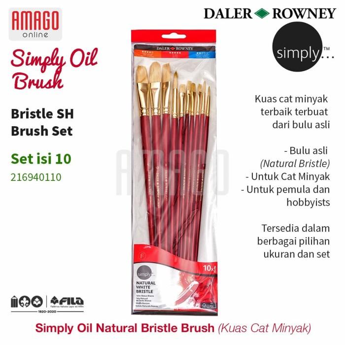 

Terlaris Daler-Rowney - Simply Oil Bristle Lh Brush Set 10 Pcs - 216940110