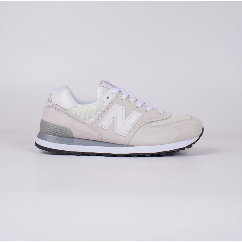 Sepatu New Balance 574 Light Grey White