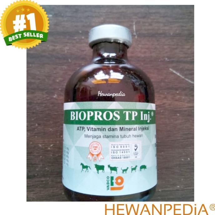 BIOPROS TP 100 ml - Vitamin Mineral ATP Stamina Pasca Sakit Hewan Imun lon01