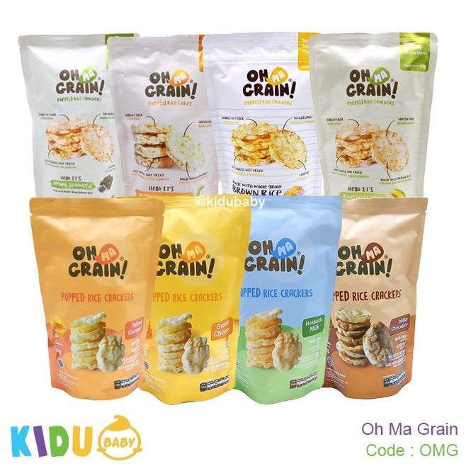 

✔️ Oh Ma Grain Seaweed Snack Makanan Ringan Cemilan Beras Putih Organik Kidu Baby