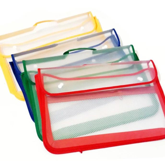 ZIPPER BAG TAS MAP DOCUMENT ORGANIZER MAP PLASTIK