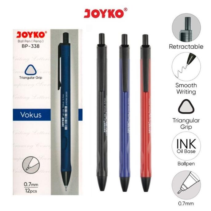 

Ball Pen Pulpen Pena Joyko BP-338 Focus 0.7 mm [PACK]