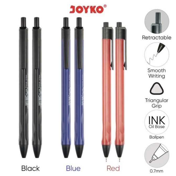 Ball Pen Pulpen Pena Joyko BP-338 Focus 0.7 mm
