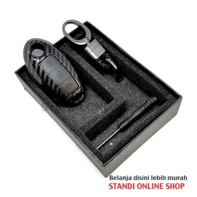 Cover Smartkey Sarung Kunci Nissan All New Xtrail T32 Carbon Hitam