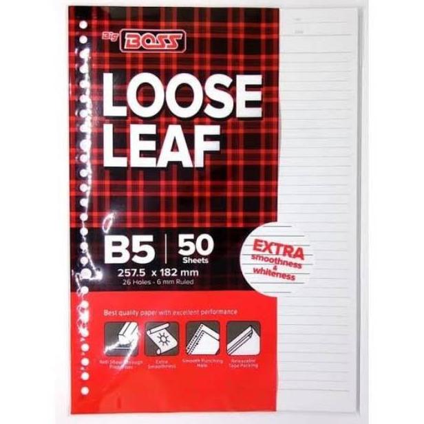 

Kertas isi binder/ Loose leaf B5 100lembar ring 26