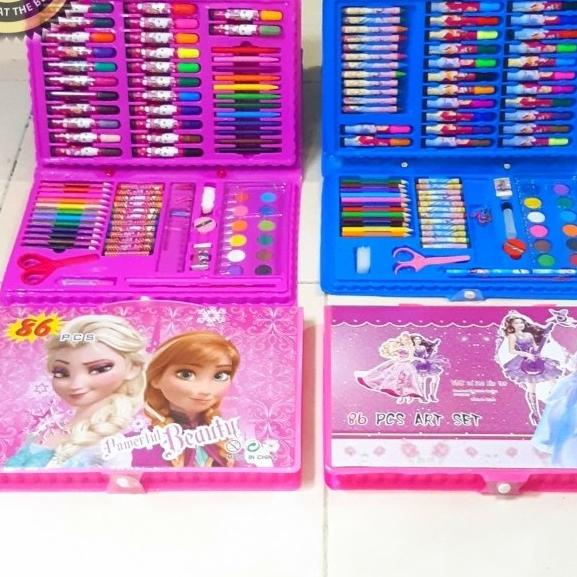 

Crayon Set Koper isi 86 pcs Untuk Mewarnai / Kado Anak Komplit