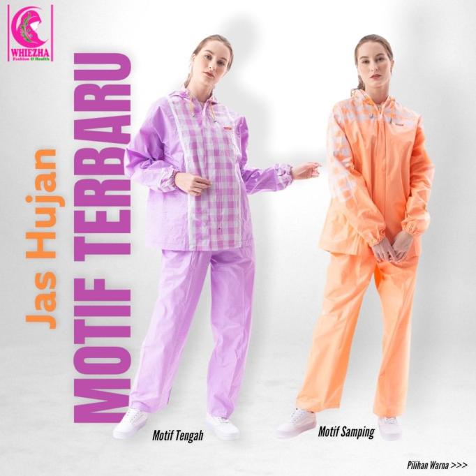 JAS HUJAN WANITA SETELAN MANTEL HUJAN PRIA STELAN RAINCOAT MOTIF