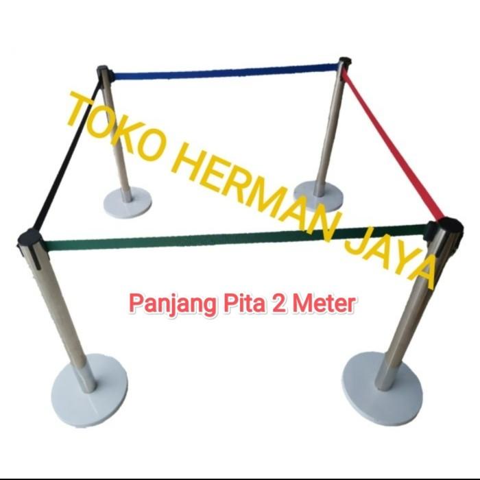 

Tiang Pembatas Tiang Antrian Stainless Pita