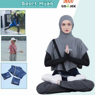 Jilbab hijab sport sporty olahraga senam bersepeda bolero sporte SH05