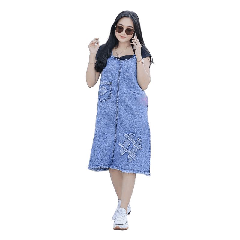 Overall Jeans Wanita Pendek OOTD Kekinian