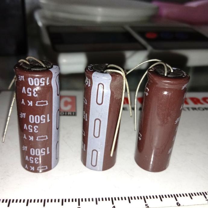 1500uf 35v 1500 35 1.500uf 1.500 Elco Capacitor Elko Kapasitor Polar pcmelektrob9090 dijamin