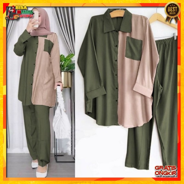 Baju Setelan Bahan Adem Oneset Wsnita Terbaru 2023 Stelan Remaja Dewasa Kekinian Setcell Setelan Wan
