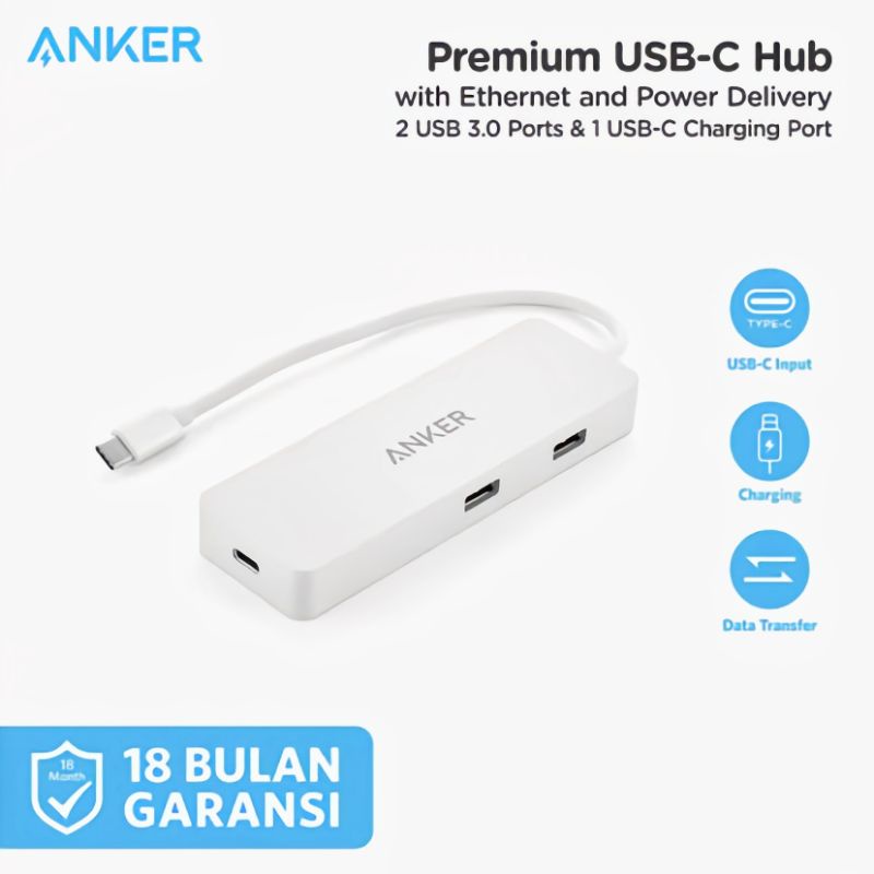 Anker Usb C Hub with Ethernet PD Resmi Anker A8302