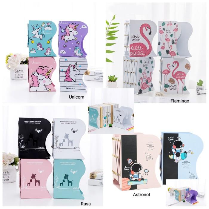 Batas Sandaran Buku Book End | Book Holder | Pembatas Buku