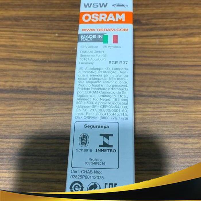 BOHLAM LAMPU SENJA DEPAN DATSUN GO PLUS 2015 T10 W5W OSRAM ORI [OSM]