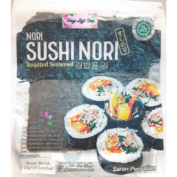 

[KODE PRODUK 8RDOI4881] Nori Sushi 10 lembar nori 5 lembar halal rumput laut dried seaweed non msg bento kimbap