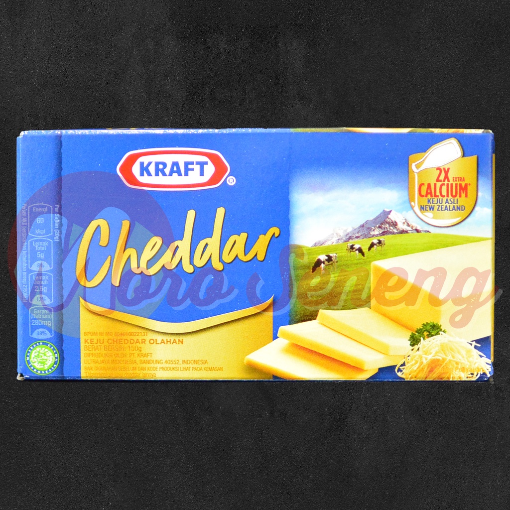 Kraft Keju Cheddar Balok / Cheddar Cheese - 150 gram