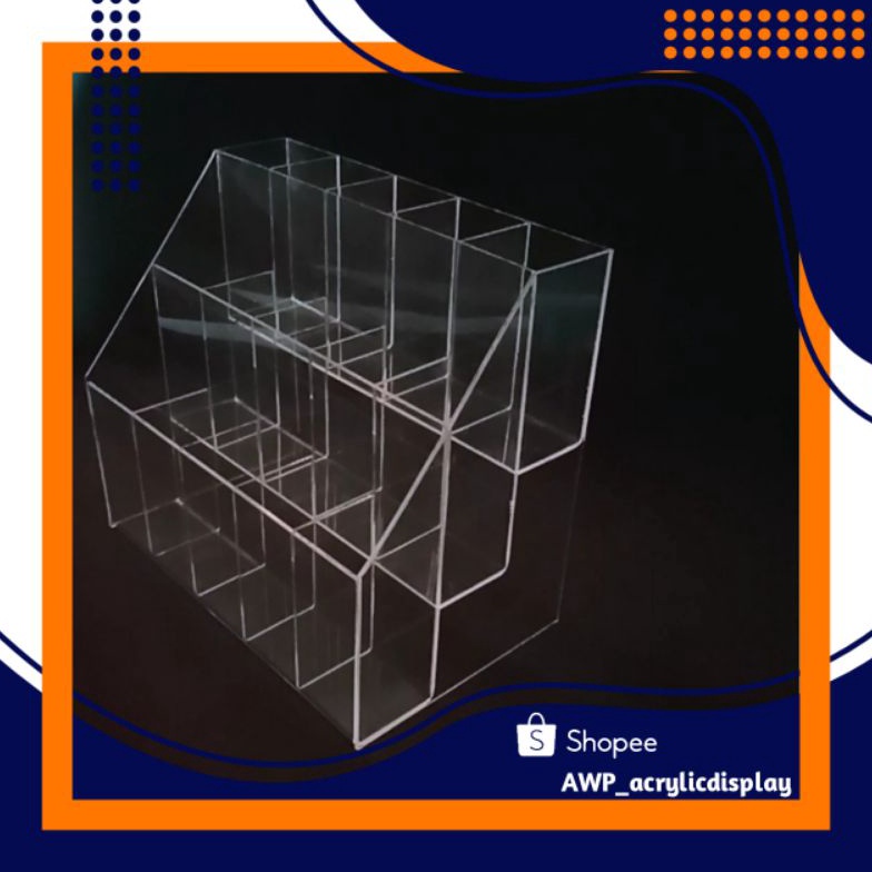 

SALEE!!!!.. Kotak rak pulpen akrilik / tempat ballpoint termurah 6YR