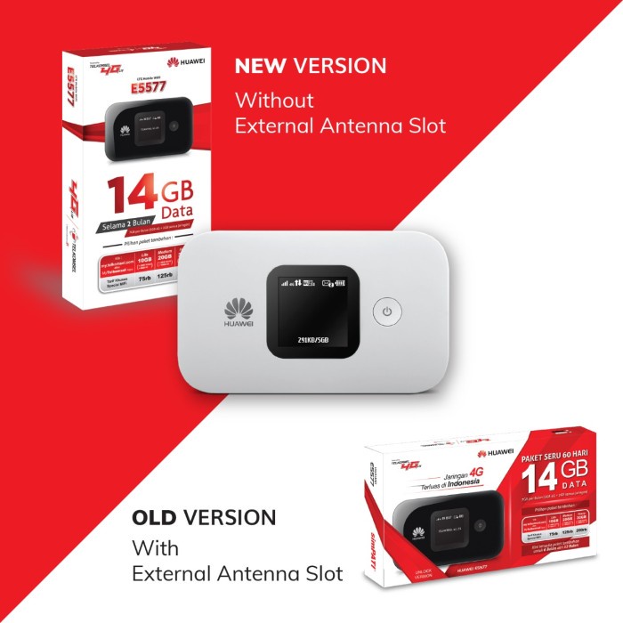 NEW SERIES MODEM HUAWEI E5577 UNLOCK WIFI MIFI PAKET TELKOMSEL 14GB 2BLN ORIGINAL