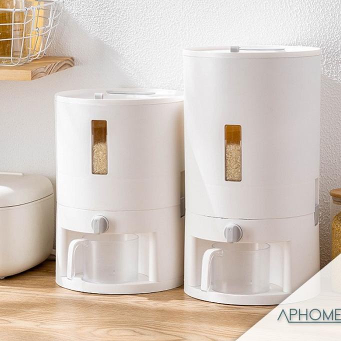 Dispenser Beras Kontainer Beras Tempat Penyimpanan Beras Kacang Sereal