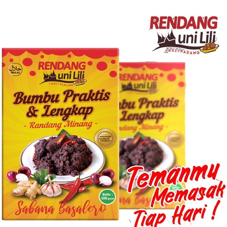 

Bumbu Rendang Instan TANPA TAMBAH SANTAN - Rendang uni lili Bumbu Rendang Praktis & Lengkap utk 1 KG Daging Rendang Uni Lili BUMBU INSTAN Best Seller