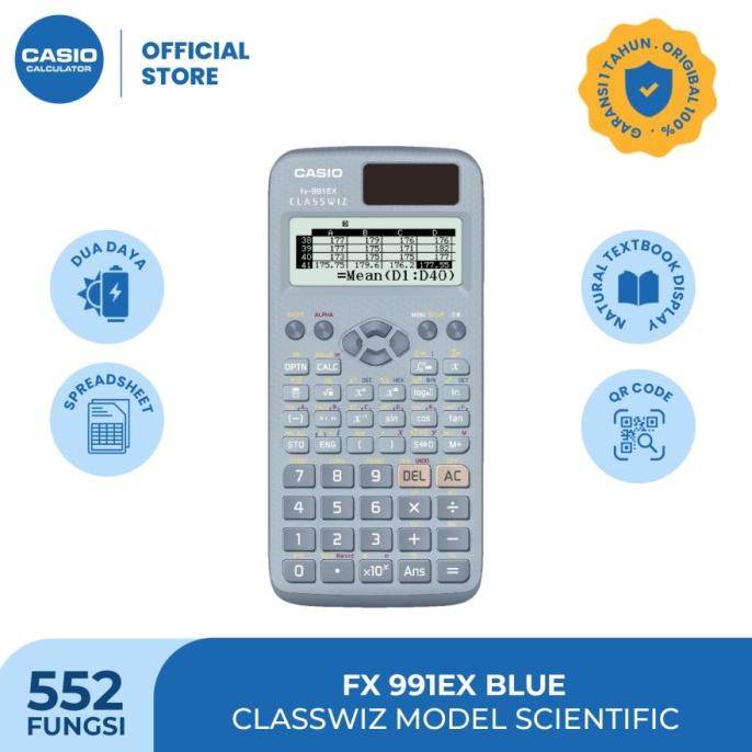 

Casio ClassWiz Model Scientific Calculator FX-991EX - BLUE