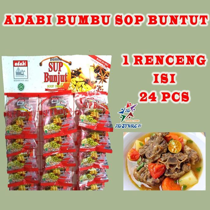 

24 Pcs Bumbu sop buntut instan adabi malaysia 8 Gram Best Seller