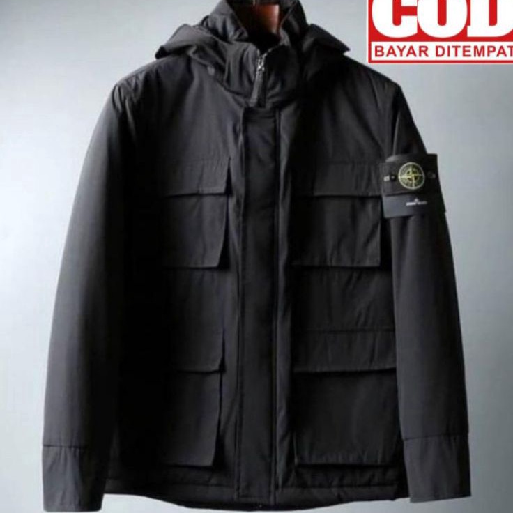 Star Terlaris-Jaket Parka stone island Unisex Full teg buruan