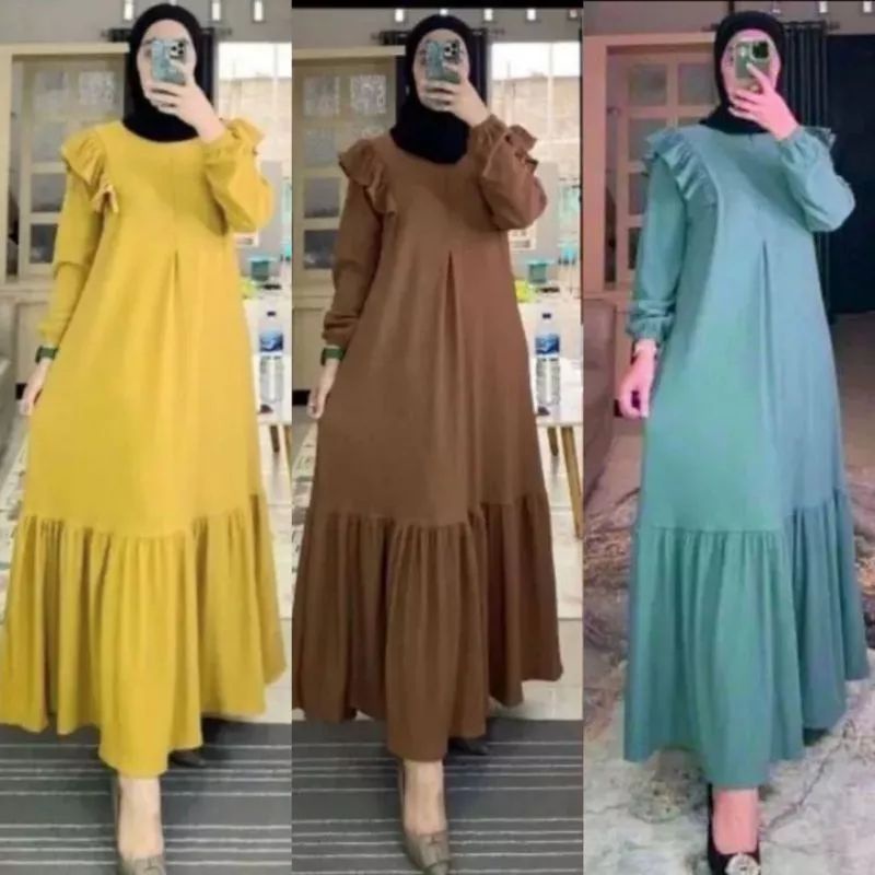 GAMIS REMPEL DOUBLE//gamis Siska dress