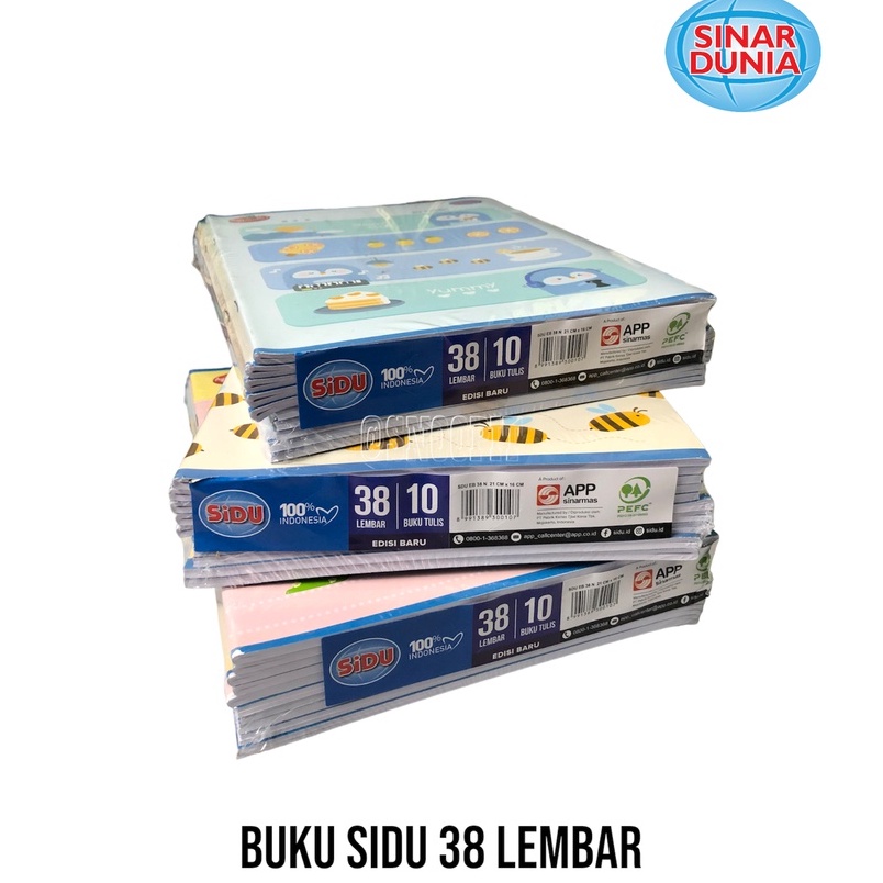 

7QI PROMO MURAH GROSIR Buku Tulis Sinar Dunia / SIDU & KIKY 38 Lembar - Perpack 51
