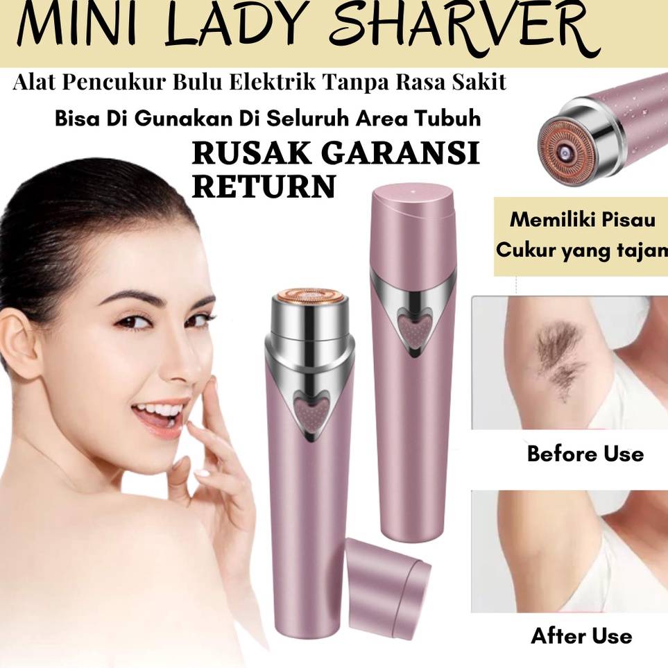 Terbaik MINI LADY SHAVER Pencukur Penghilang Bulu Cukuran Bulu Ketiak Alat Cukur Rambut Kemaluan /Pe