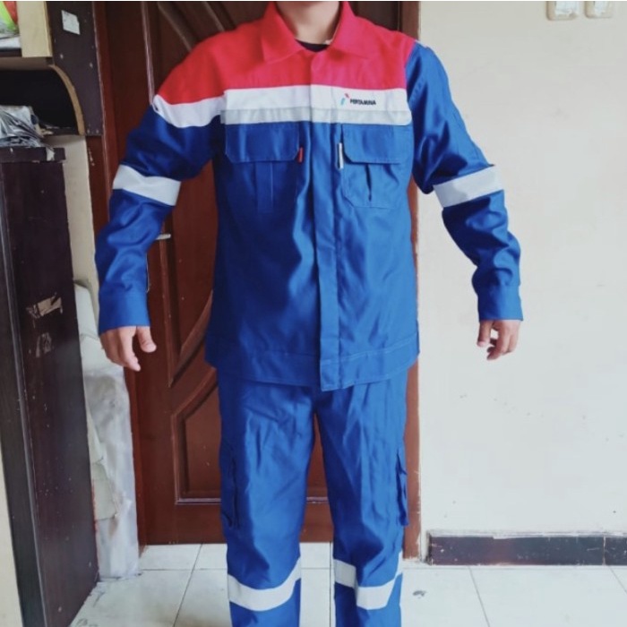 Wearpack Wearpack Pertamina Setelan Baju Celana / Two Piece Coverall Pertamina
