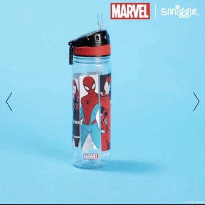 Smiggle Ori Drink Bottle/ Botol Minum Marvel Spiderman/ Kado Yukanamail