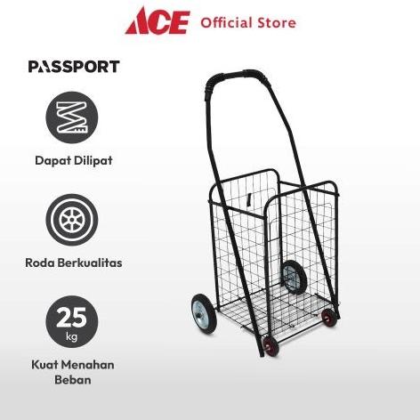 

Ace - Passport Troli Belanja 4 Roda - Hitam