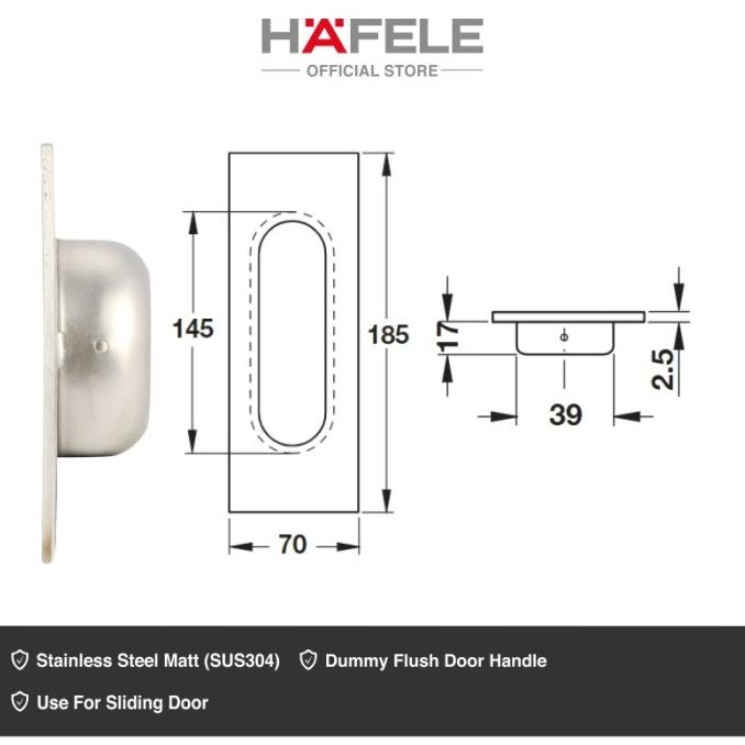 #Mid-Year - Hafele Flush Handle - Gagang Pintu Geser / Sliding Door