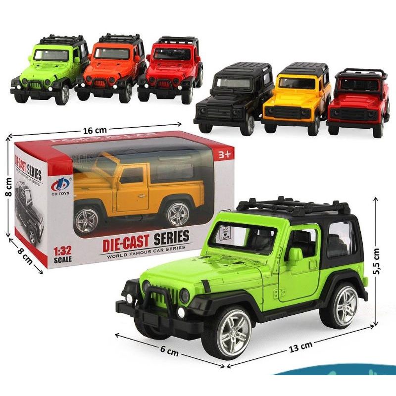 Mainan Miniatur DIE-CAST JEEP WRANGER RUBICON