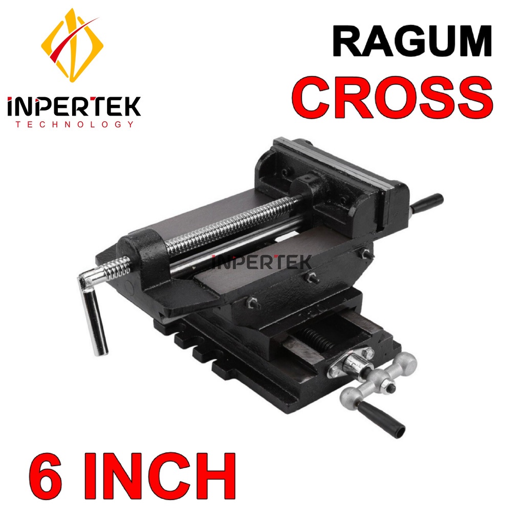 Ragum 6" CROSS 160 mm Catok 6 Inch Vise Bench Penjepit Tanggem Meja Silang