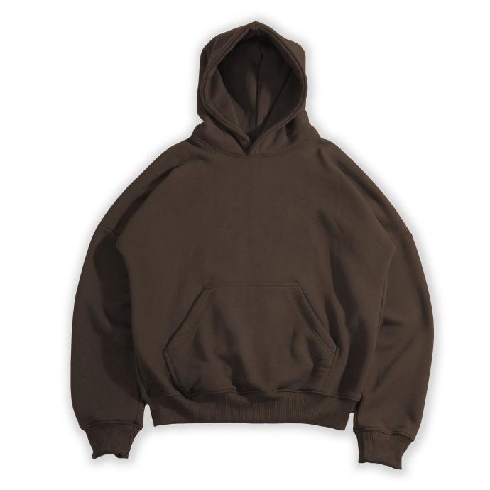 Oversized Boxy Hoodie Brown