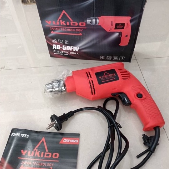 SALE YUKIDO TECHNOLOGY MESIN BOR 10MM MESIN BOR LISTRIK MESIN BOR KAYU BESI BETON PUTARAN 2 ARAH BOR