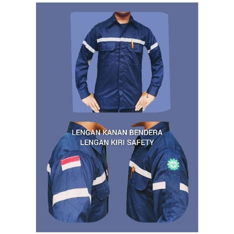 Baju Safety / Kemeja Safety / Kemeja Pdl American Drill Lengan Panjang