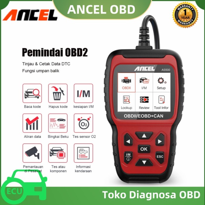BEST SELLER" ANCEL AS500 OBD2 Scanner Pembaruan Gratis untuk Toyota ISUZU Ford BMW