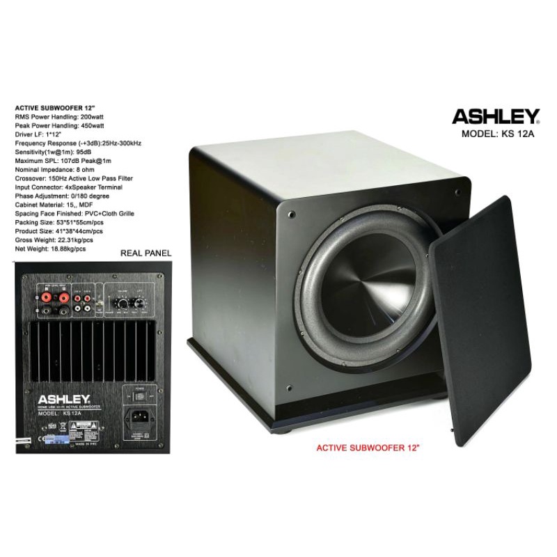 Subwoofer aktif ASHLEY KS 12A