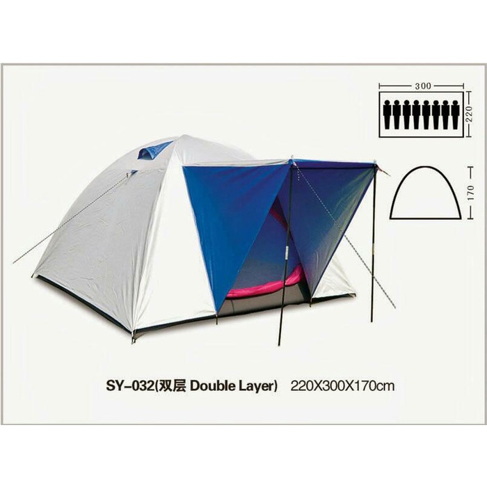 Tenda camping, tenda Pramuka, tenda dome bnix 032 kap 8p Double layer