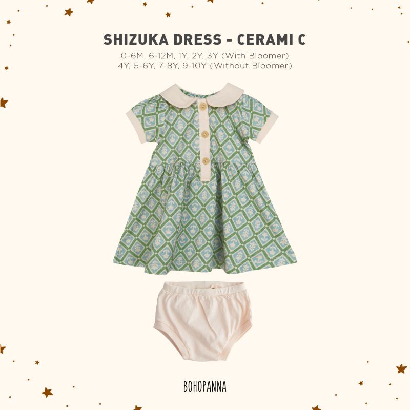 Shizuka Dress Bohopanna B50 / Dress Bayi Anak Perempuan / Dress Bayi Anak Katun / Dress Anak Bohopanna