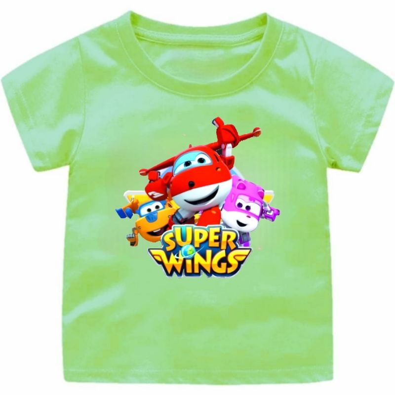 Baju Kaos Anak Laki Laki Superwings Usia 1-13Tahun/Remaja Dan Dewasa