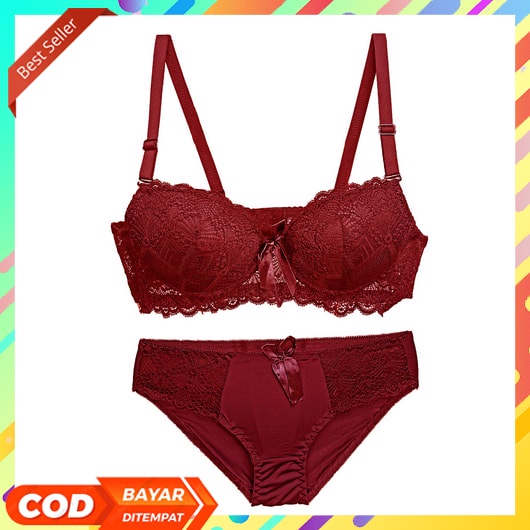 Bh Bunga Bordir Bra Cd Bikini Bustier Sexy Lace Embroidered Bralette Set Lingerie Korset Push Up Pak