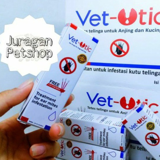 TERLARIS: TRI DAYA VET-OTIC 10ML | Obat Tetes Telinga Kutu Kucing/Anjing | Vet Otic Ear