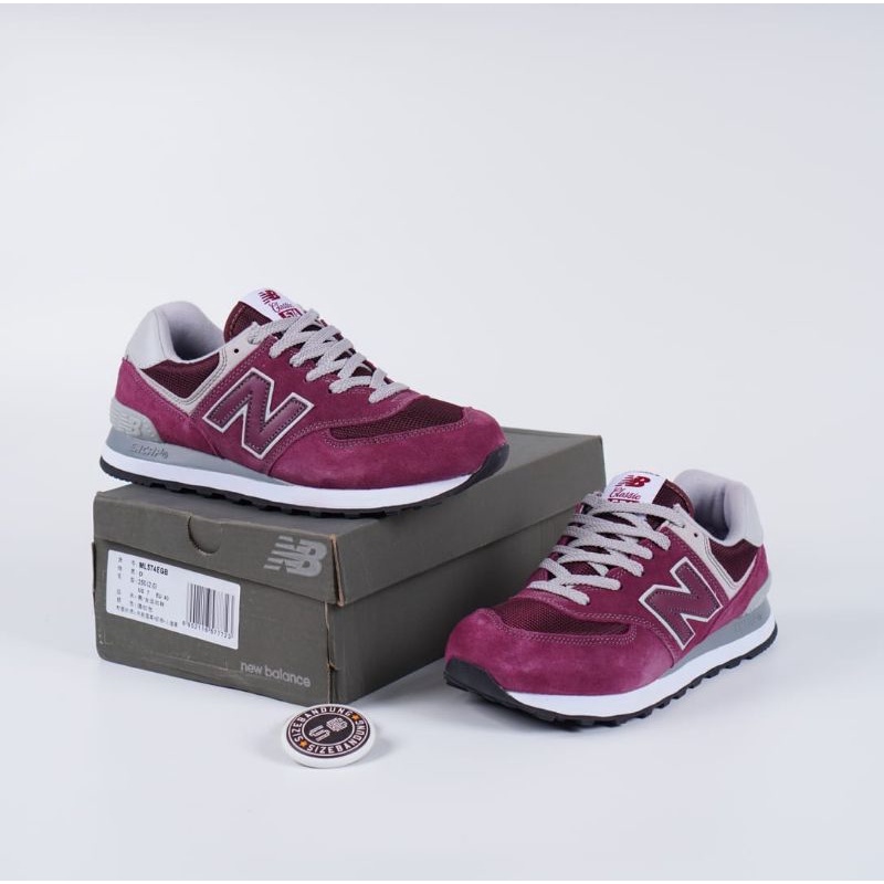 Sepatu New Balance 574 Burgundy