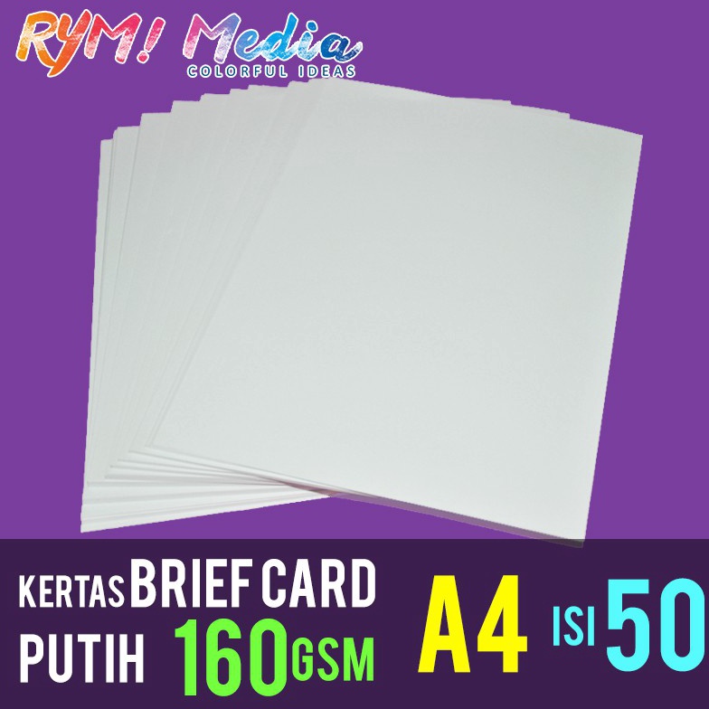 

➣ Brief Card (BC) 160 gram A4 isi 50 lembar / Kertas Manila Buku Gambar 160 gsm pflt0